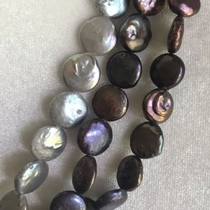 Desert Rose Trading Triple Coin Pearl Necklace